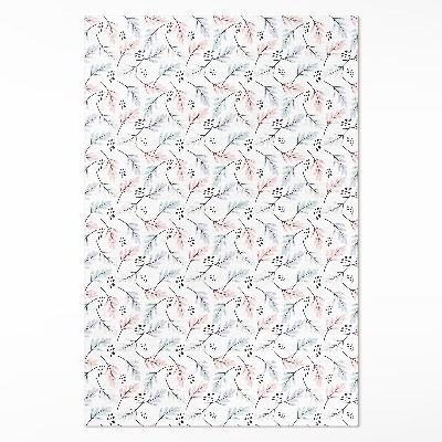 Vinyl tapijt Pastelkleurige subtiele planten in boho-stijl