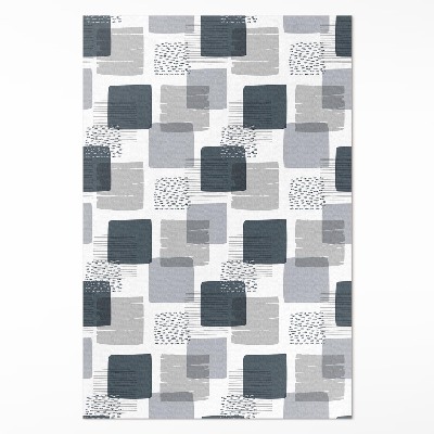 Vinyl vloerkleed Geschilderde retro vierkanten