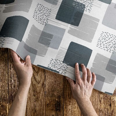 Vinyl vloerkleed Geschilderde retro vierkanten