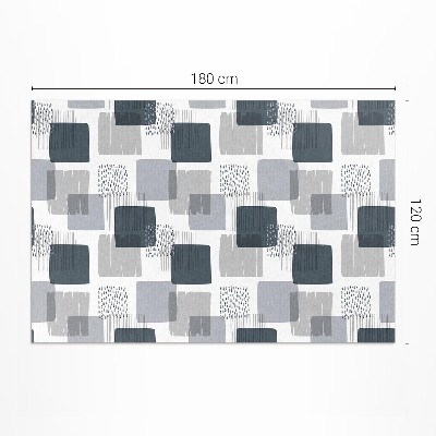 Vinyl vloerkleed Geschilderde retro vierkanten