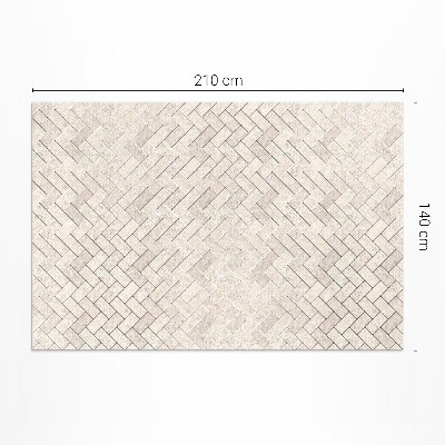 Vinyl vloerkleed Visgraatstenen bestrating