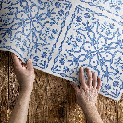 Tapijt vinyl Decoratieve plantenornamenttegels