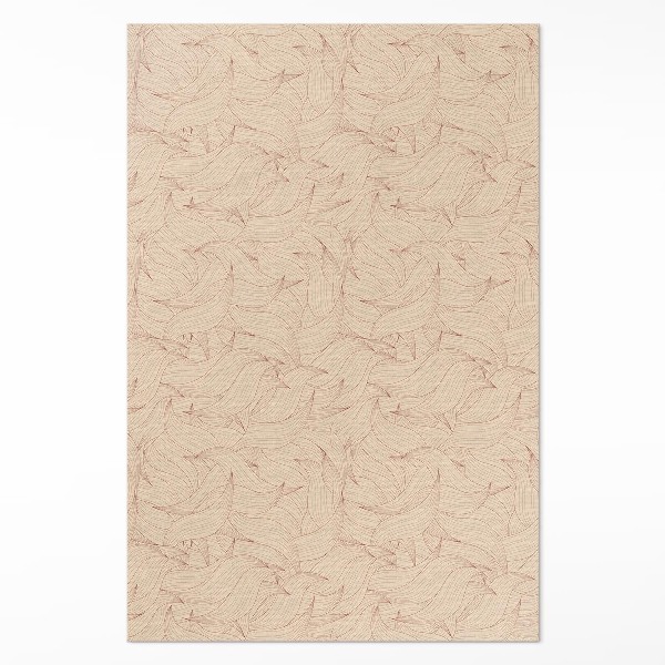 Vinyl tapijt Lineaire herfstbladeren in boho-stijl