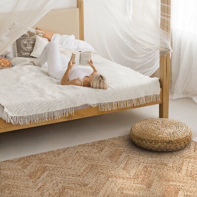 Vinyl tapijt Prachtige houten visgraat parketvloer