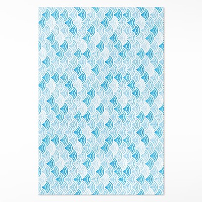 Tapijt vinyl Waterverf golvenpatroon in Aziatische stijl