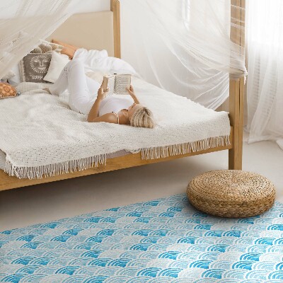 Tapijt vinyl Waterverf golvenpatroon in Aziatische stijl