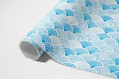 Tapijt vinyl Waterverf golvenpatroon in Aziatische stijl