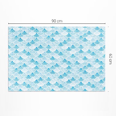 Tapijt vinyl Waterverf golvenpatroon in Aziatische stijl