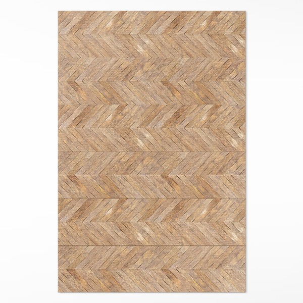 Tapijt vinyl Vintage houten visgraat parketvloer