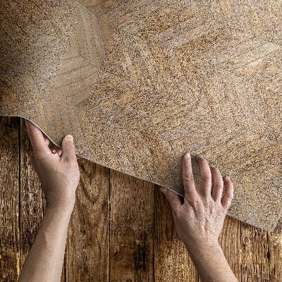 Tapijt vinyl Vintage houten visgraat parketvloer