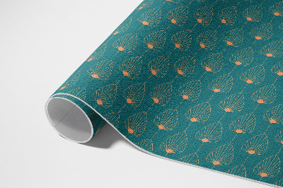 Vinyl vloerkleed Herhalend bladeren bloemenpatroon