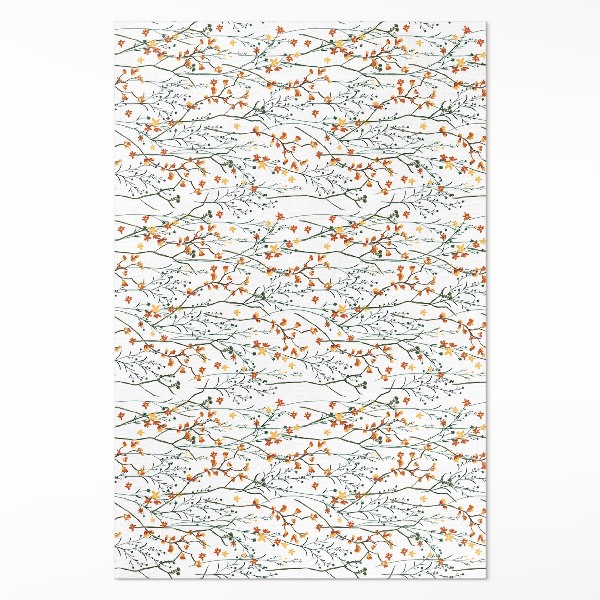 Vinyl tapijt Bloemen en takjes in boho-stijl