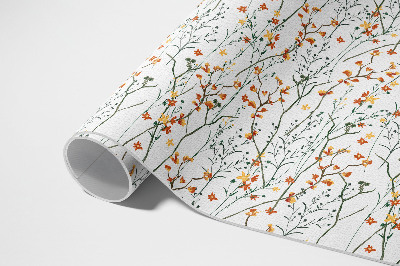 Vinyl tapijt Bloemen en takjes in boho-stijl