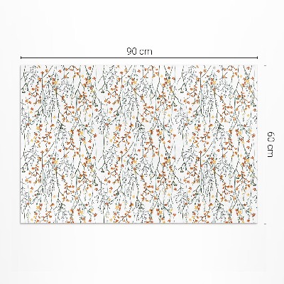 Vinyl tapijt Bloemen en takjes in boho-stijl