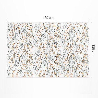 Vinyl tapijt Bloemen en takjes in boho-stijl