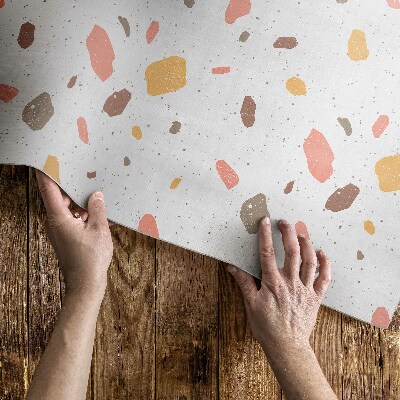 Vinyl tapijt Pastelkleurige steengoedplaat