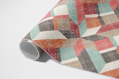 Vinyl vloerkleed Een versleten geometrisch patroon