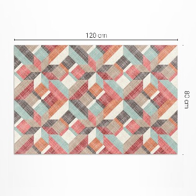 Vinyl vloerkleed Een versleten geometrisch patroon