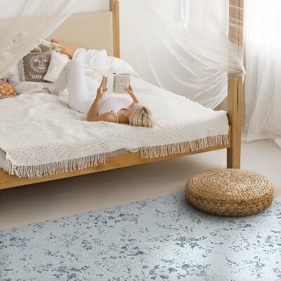 Tapijt vinyl Subtiele bloemen geschilderd in de weide