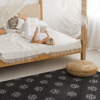 Vinyl vloerkleed Lineair bloemen regelmatig patroon