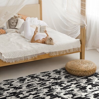 Tapijt vinyl Monochromatische abstractie van verfvlekken