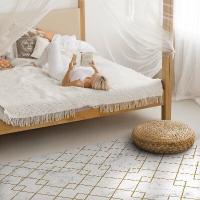 Tapijt vinyl Ruiten op licht marmer