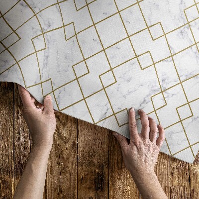 Tapijt vinyl Ruiten op licht marmer