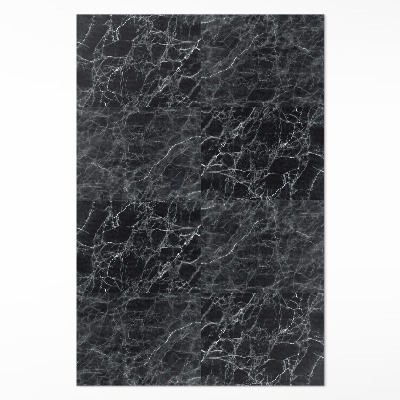 Vinyl vloerkleed Donkere marmeren stenen tegels