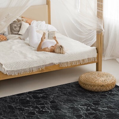 Vinyl vloerkleed Donkere marmeren stenen tegels