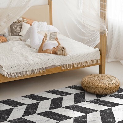 Tapijt vinyl Monochromatisch visgraatmarmer