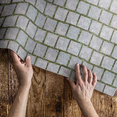 Vinyl tapijt Stenen pad met mos