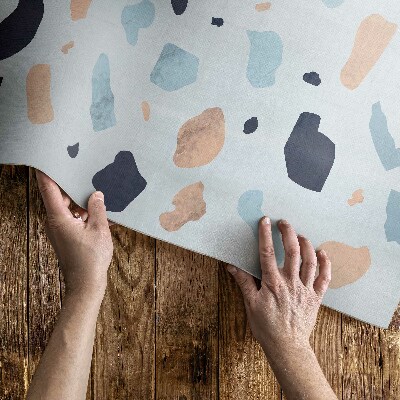 Vinyl vloerkleed Decoratief steengoed in pastelkleuren