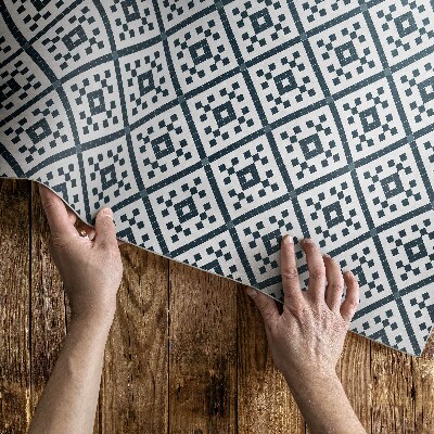 Vinyl vloerkleed Een delicaat patroon in een elegante stijl