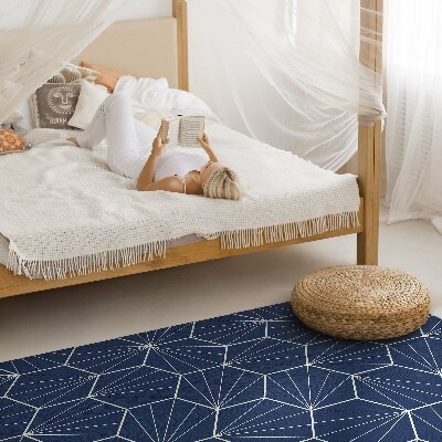 Tapijt vinyl Zeshoeken met lineaire patronen