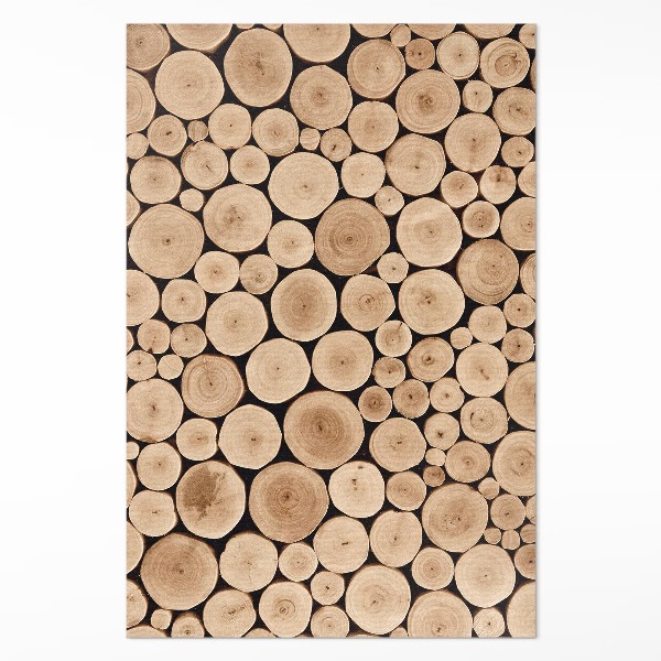 Tapijt vinyl Boomstammen houten pinnen