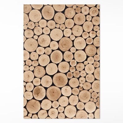 Tapijt vinyl Boomstammen houten pinnen