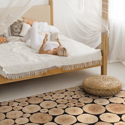 Tapijt vinyl Boomstammen houten pinnen