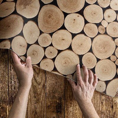 Tapijt vinyl Boomstammen houten pinnen