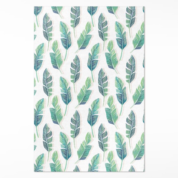 Tapijt vinyl Boho veren in een delicate stijl