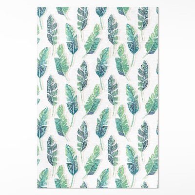 Tapijt vinyl Boho veren in een delicate stijl