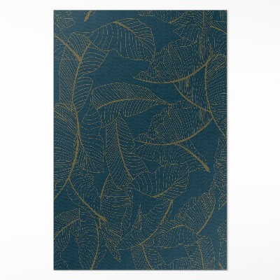 Vinyl vloerkleed Modieus patroon met lineaire bladeren