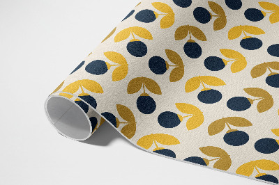 Tapijt vinyl Kleine bloemen en bladeren in een regelmatig patroon