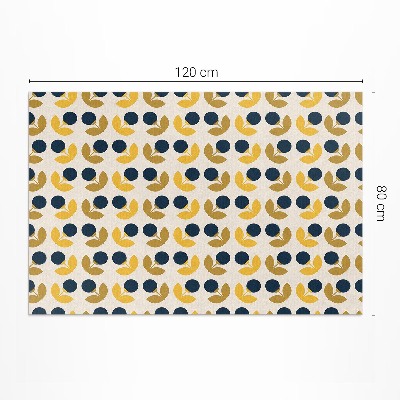 Tapijt vinyl Kleine bloemen en bladeren in een regelmatig patroon