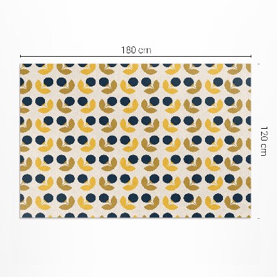 Tapijt vinyl Kleine bloemen en bladeren in een regelmatig patroon