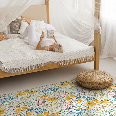 Vinyl tapijt Bloemig weide bloemenpatroon