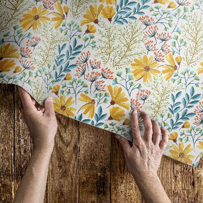 Vinyl tapijt Bloemig weide bloemenpatroon