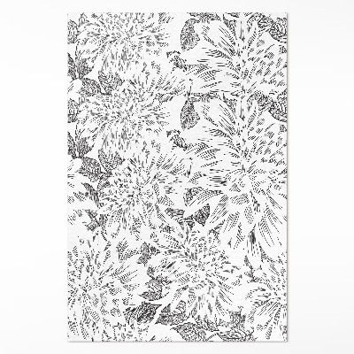 Tapijt vinyl Stijlvolle schets van een weidebloem