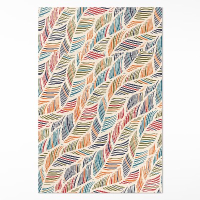 Vinyl vloerkleed Kleurrijke abstracte boho-bladeren