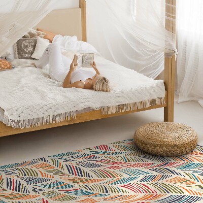 Vinyl vloerkleed Kleurrijke abstracte boho-bladeren