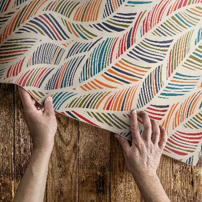 Vinyl vloerkleed Kleurrijke abstracte boho-bladeren